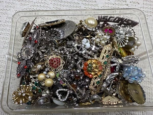 Set Vintage-jetzt Strass Schmuck Reparatur Handwerk einzelner Ohrring Aurora Borealis 2,5 # - Bild 1 von 24