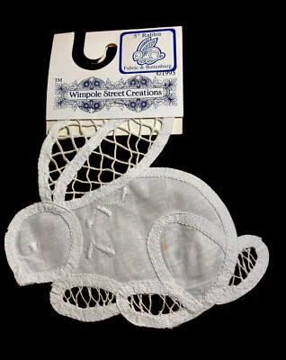 battenburg lace & Fabric 5” bunny Easter Wimpole new See Details - Image 1 of 4