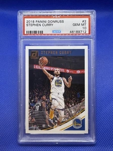 STEPHEN CURRY 2018 PANINI DONRUSS # 2 PSA 10 GEM MINT WARRIORS NBA 3PT. G.O.A.T - Picture 1 of 2