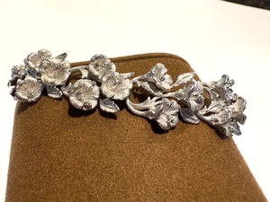 Pulsera Ariva Plata de Ley y Flor 14K 7 1/2" - Imagen 1 de 9