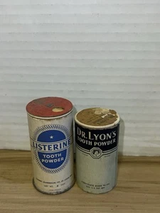 Vtg 1950s Tooth Powder Listerine & Dr. Lyon’s Tooth Powder Mini Sample Size NOS - Picture 1 of 8