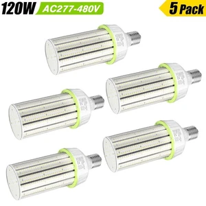 5 X 120W LED Corn Lights 277-480V Commercial Warehouse Industrial Lamp 6000K E39 - Picture 1 of 10