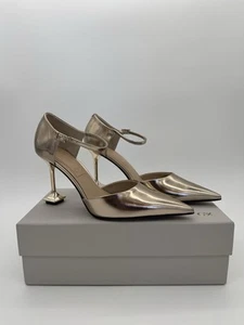 Charles & Keith, Metallic, Leather, Heel Pumps - Picture 1 of 23