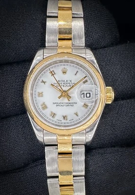 Rolex Oyster Perpetual Datejust 69163 1996 damas oro y acero 26 mm esfera blanca Foto 1 de 4