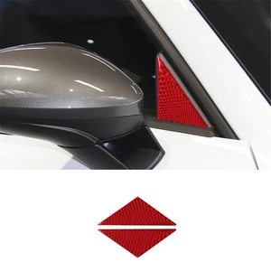 Red Carbon Fiber Rearview Mirror A-pillar Cover Trim For Porsche 718 2016-2022 - Picture 1 of 15