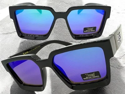 Clásico Motero Resistente Gánster Hip Hop Locs Gafas Montura Negra Verde Lente - Imagen 1 de 4