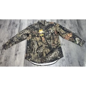 Browning Mossy Oak Wasatch Camo Shirt Mens Medium Button Up Long Sleeve NEW - Picture 1 of 12