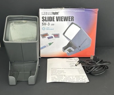 MEDALIGHT SV-3 35mm Slide Viewer LED DAYLIGHT 3X Magnification Glass Lens - Image 1 of 4