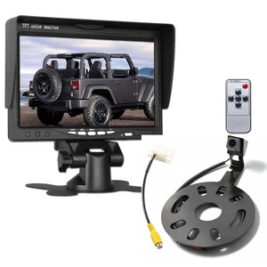 7" Monitor Backup Camera w/ Spare Tire Bracket For Jeep Wrangler JK 2007-2018 - Picture 1 of 11