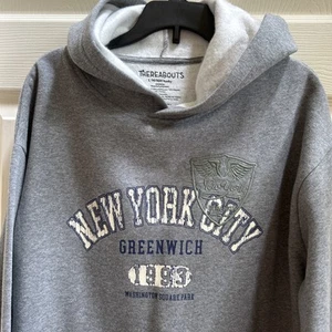 Unisex L 14/16 Husky Gray New York City Themed Sweatshirt Hoodie  - Picture 1 of 8