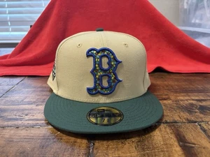 MyFitteds Boston Red Sox Luces de Navidad Oro Viejo NUEVA ERA AJUSTADO 7 3/4 Gris UV - Imagen 1 de 23
