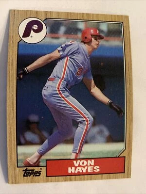 1987 Topps Baseball Card #666 Von Hayes Philadelphia Phillies NmMt Free Shipping - Image 1 of 2