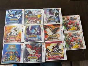 Nintendo 3DS Pokemon Game EMPTY CASES All Original No Games ULTRA MOON Sun BLAST - Picture 1 of 4