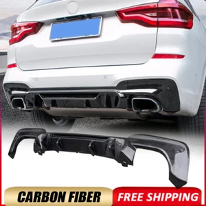 For BMW X3 G01 M40i Sport 18-19 Carbon Look Rear Bumper Diffuser Lip Spoiler - Picture 1 of 12