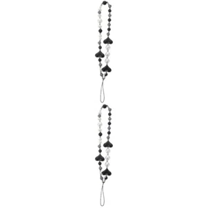 2 PCS Handy Kette Lanyard Mit Perlen Handy-Schlüsselband in Herzform - Zdjęcie 1 z 12