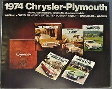 1974 Chrysler Plymouth Brochure Barracuda Satellite Road Runner Duster Imperial