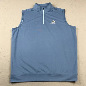Bandon Dunes Golf Vest Mens Large Blue Peter Millar Crown Sport 1/4 Zip Pullover - Imagen 1 de 10