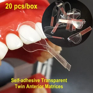 20 piezas Dental Doble Anterior Autoadhesivo Transparente Seccional Contorneado Matriz - Imagen 1 de 5