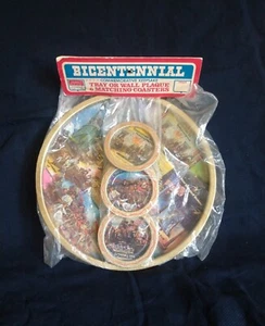 De colección. Placa/bandeja de pared recuerdo conmemorativo bicentenario con posavasos a juego - Imagen 1 de 7