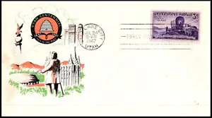 950-6 Utah 100 anni FDC, 1a cachet Americover, senza indirizzo, patta aperta. - Foto 1 di 3