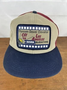 Rare Vintage 1999 Thyssen Dover Elevator Snapback Trucker Cap Hat - Picture 1 of 6