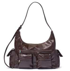 SAMO ONDOH pocket mug bag L goat chocolate / Shoulder Bag - Picture 1 of 3