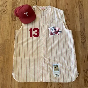 1999 Tampa Bay Rays Tarpons TBTC Mitchell & Ness Game Used Team Issue Jersey Hat - Picture 1 of 11