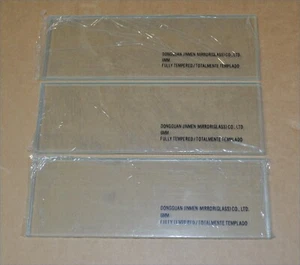 Lot of 3 Medicine Cabinet Replacement Tempered Glass Shelves 10" x 3-3/8" - Picture 1 of 2