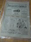 Antique 1895 "The Ladies World"  Magazine NY  Fashion Design  Stories Ads 