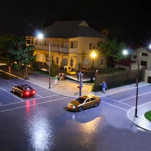 8pcs Z N scale 1:220 Head Lighted Model Car Model Trains Layout 12V EC200 - Picture 1 of 6