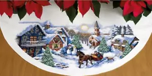Kit de falda de árbol de punto de cruz contada con punto de cruz de Navidad hágalo usted mismo Dimensions 08830 - Imagen 1 de 3