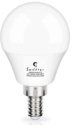 A15 LED E12 Small Light Bulb Daylight 5000K 60Watt Equiv Light 12V RV Trailer - Image 1 of 2