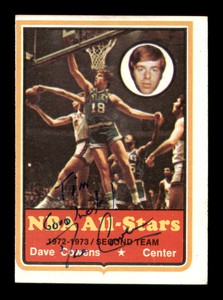 Dave Cowens Autographed 1973-74 Topps Card #40 Celtics "Tim Good Luck" 205349