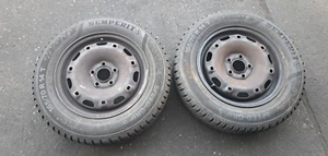 2x VW Polo 9N Felgen mit Semperit Winterreifen 165/70R14 Dot2323 ET35 6Q0601027R - Bild 1 von 12