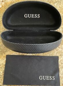 Guess Glasses Case. Hard Shell Clam Style Sunglass Case Black