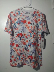 NEW Fila Briella Crew Multi Colored Tshirt Women's Extra Small  - Picture 1 of 5