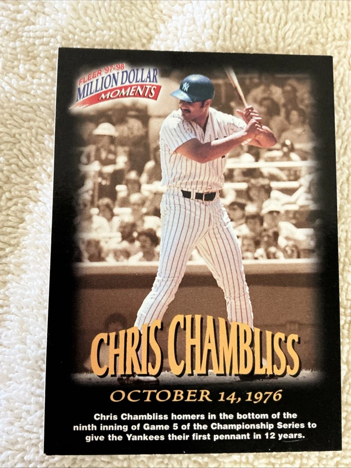 1997 Fleer Million Dollar Moments #37 Chris Chambliss 1976 NY Yankees - Image 1 of 2