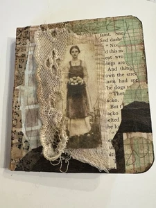 “She Was Home”Raw Art Journal Original Handmade Art Journal - 10 Pages. - Picture 1 of 12