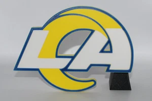 Los Angeles Rams, National Football League 3D gedruckt Logo Schild Wand Schreibtisch Regal - Bild 1 von 3