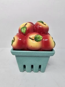 HomeWorx by Harry Slatkin Apple Basket Ceramic Candle Holder Jar w/ Lid - Picture 1 of 10