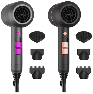 Secador de cabelo 1800W secador de cabelo 2 velocidades de sopro para mulheres homens cabelos cacheados lisos - Imagem 1 de 4