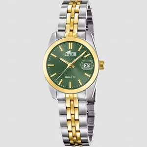OROLOGIO DATA TEMPO DONNA LOTUS 19014 5 26 VERDE ACCIAIO ORIGINALE PE 2025 - Foto 1 di 3