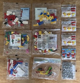 Sealed Vintage LEGO 9 Polybag Set Lot 10042 Flag 1551 1555 Santa 10068 10071 +++