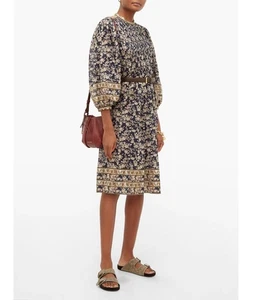Isabel Marant Etoile Vanille Dress in Navy Peasant Sz 40 M-L $695 - Picture 1 of 8