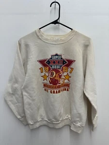 VTG Redskins Super Bowl XXII 1987 1988 Pullover Adult Lg USA Made - Picture 1 of 14