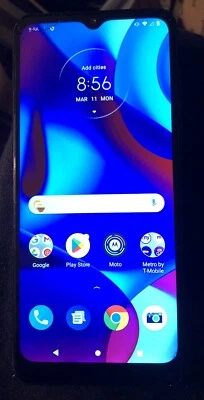 Motorola MOTO G Pure XT2163-4 (32 GB) (Metro) Blue Smart Phone Cracked Glass - Image 1 of 4