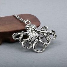 Elegant 925 Sterling Silver Octopus Charms New Fashion Jewelry Pendant Necklace