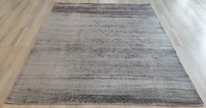 Alfombra moderna de 8 x 10 pies para sala de estar gris lana bambú seda jacquard telar - Imagen 1 de 24