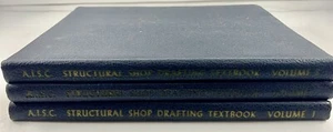 A.I.S.C. STRUCTURAL DRAFTING Vol. 1, 2 & 3,  Industrial Superv & Steel Construct - Picture 1 of 9