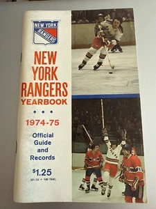 Anuario de hockey New York Rangers 1974-75 guía oficial y registros - Imagen 1 de 4